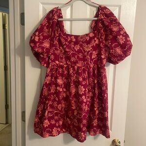 Baltic Born maroon floral baby doll dress